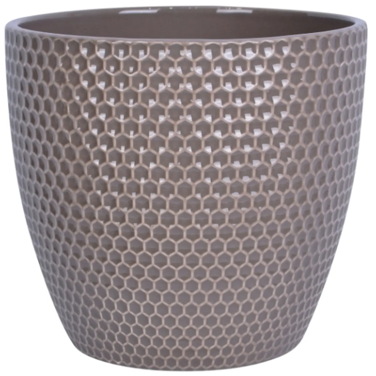 Honeycomb Finish Planter 19cm - Taupe