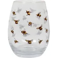 Honeycomb Glass Tumbler with Bee Design