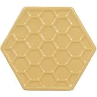 Honeycomb Hexagon Ceramic Coaster - Grey