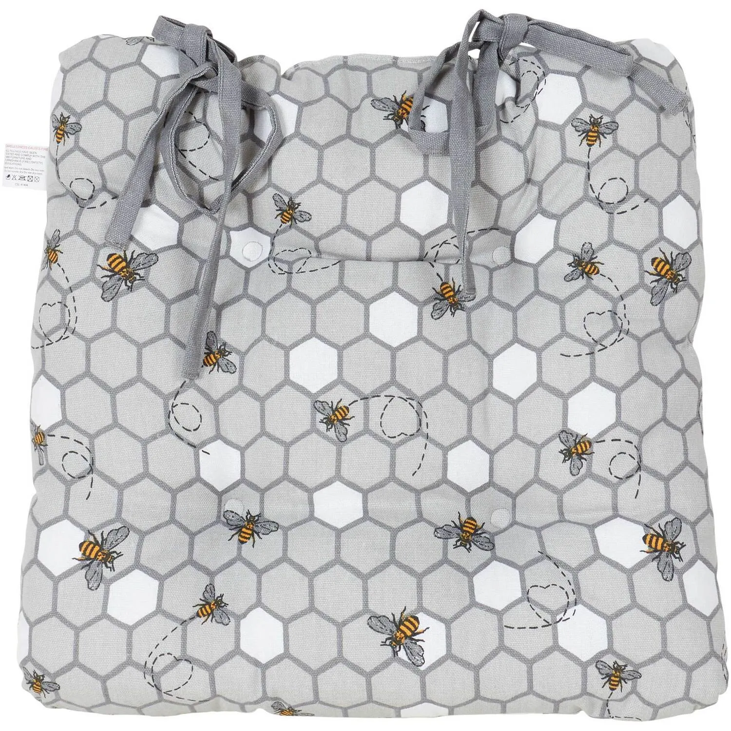 Honeycomb Seat Pad - Grey, Cotton