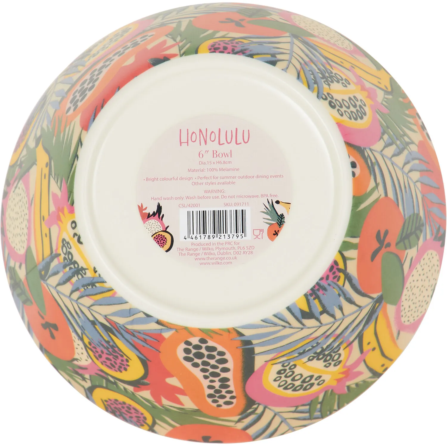 Honolulu Bowl - Tropical Fruit Print