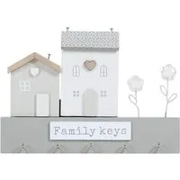 House Keys Wall Plaque with 5 Hooks