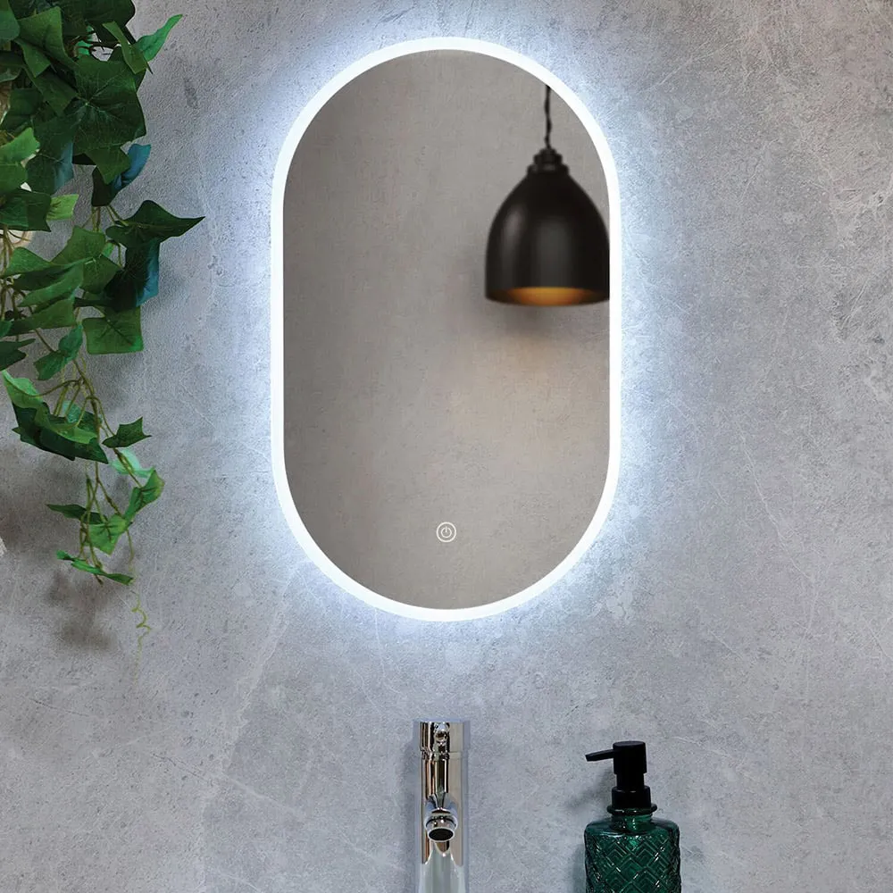 Houston Ellipse LED Mirror with Touch Sensor