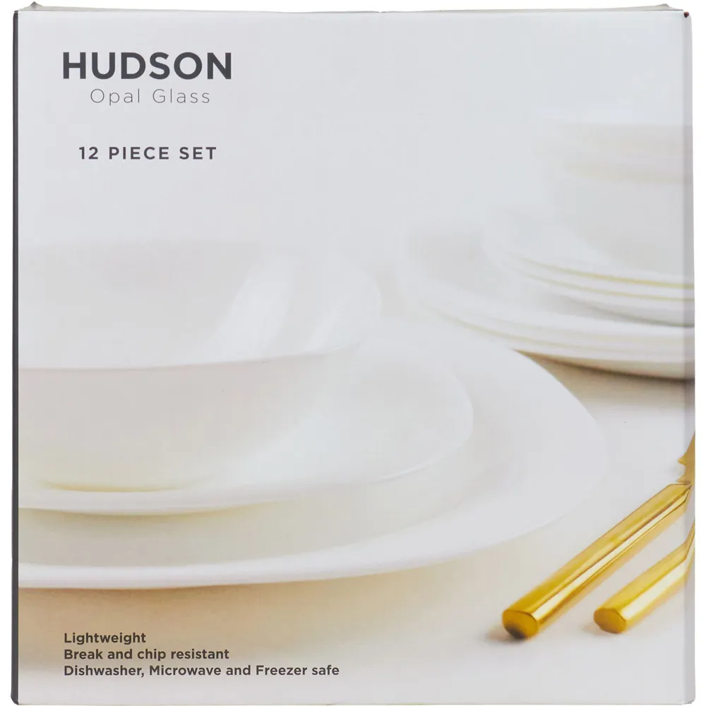 Hudson 12 Piece Dinner Set - White