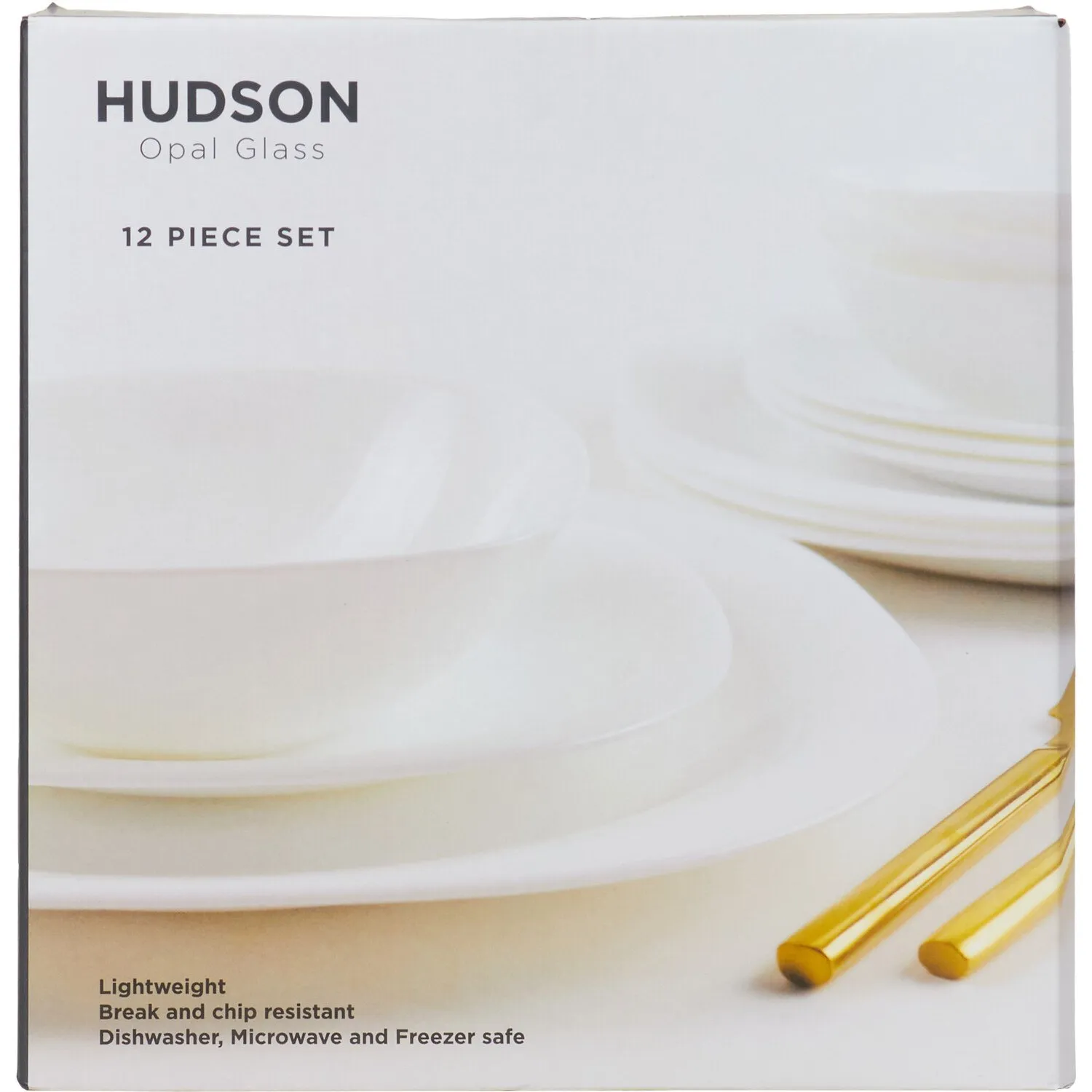 Hudson 12 Piece Dinner Set - White