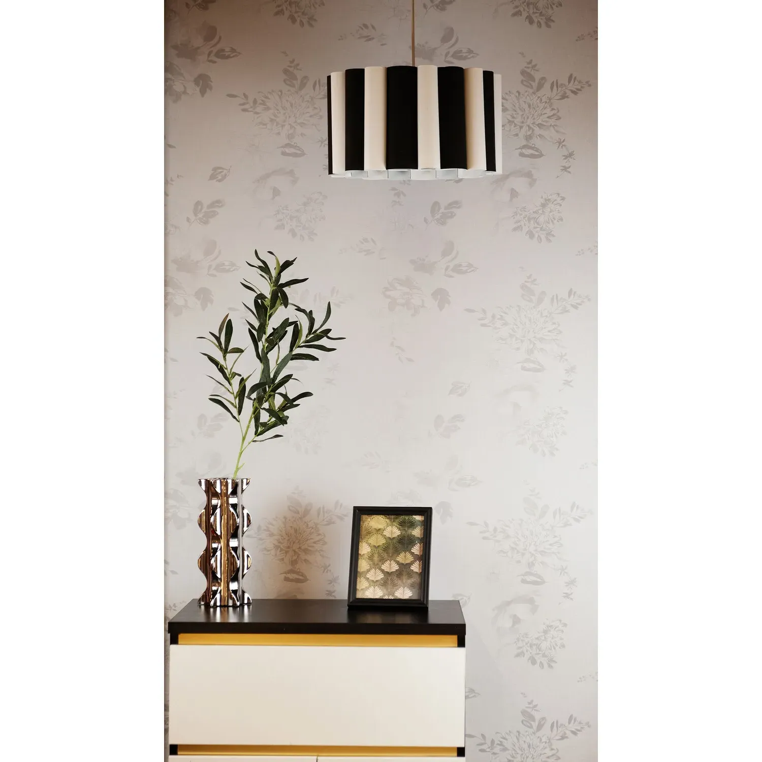 Hughie Striped Lamp Shade - Black