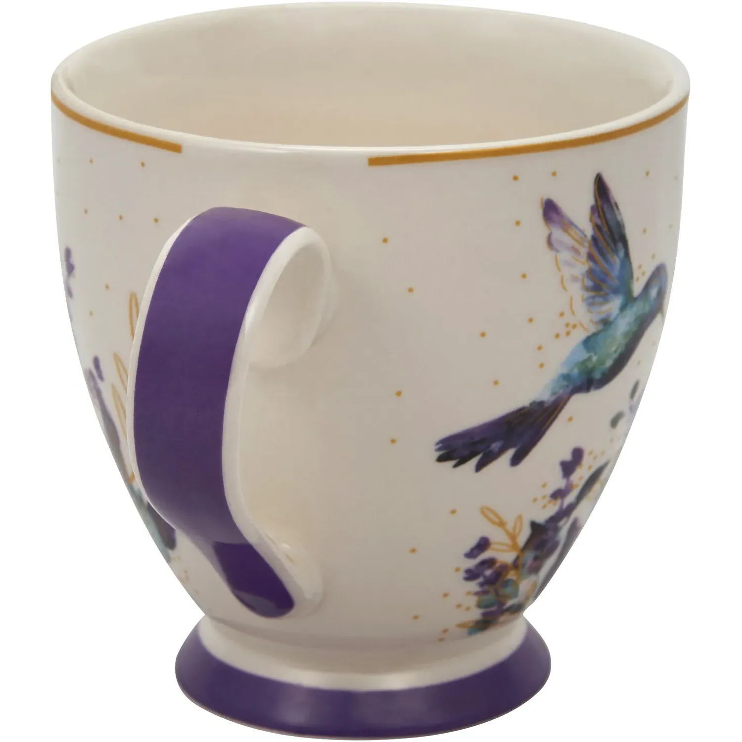 Humming Bird Footed Mug - Purple