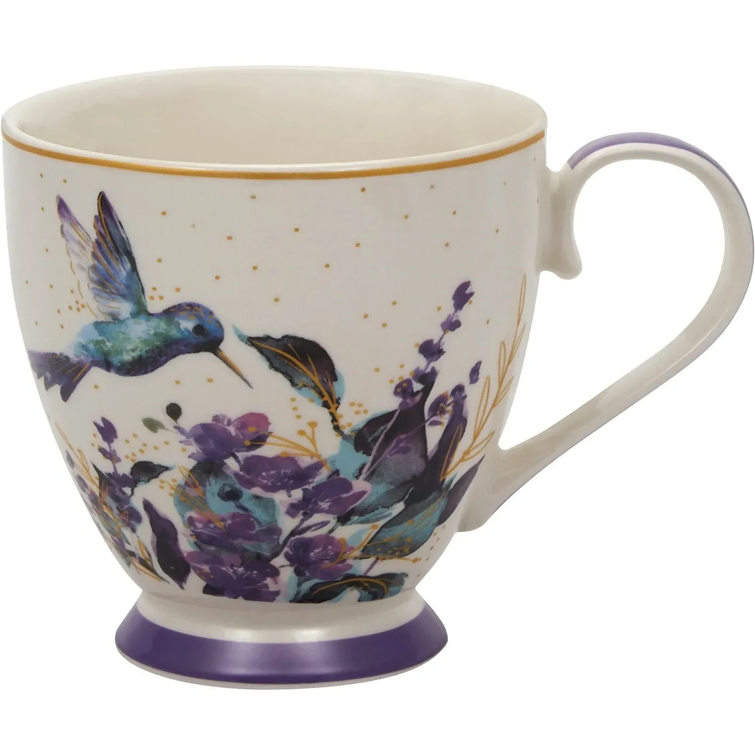 Humming Bird Footed Mug - Purple image