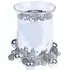 Hurricane Candle Holder with Blue Berry Ring - Silver