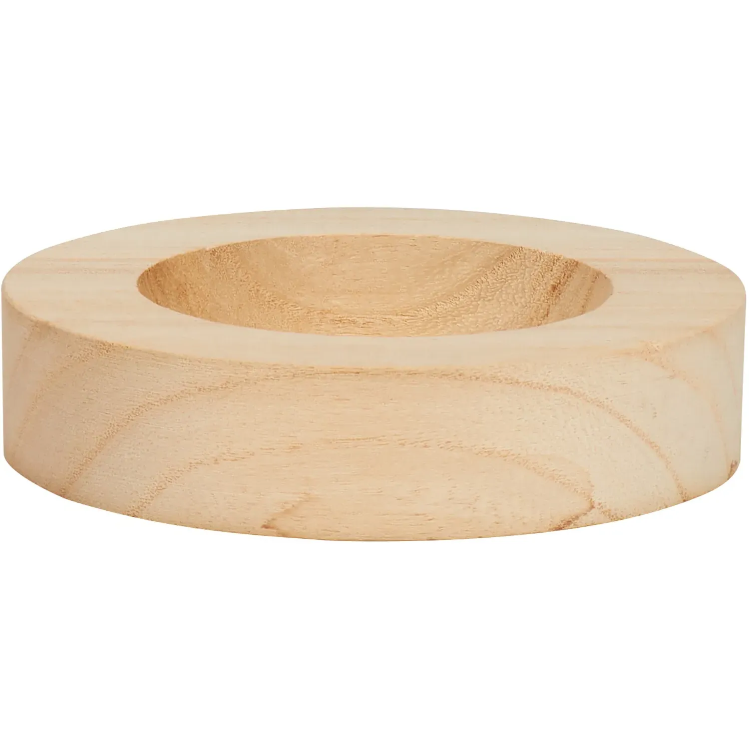 Hurricane Candle Holder with Wooden Base - Clear
