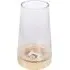 Hurricane Candle Holder with Wooden Base - Clear