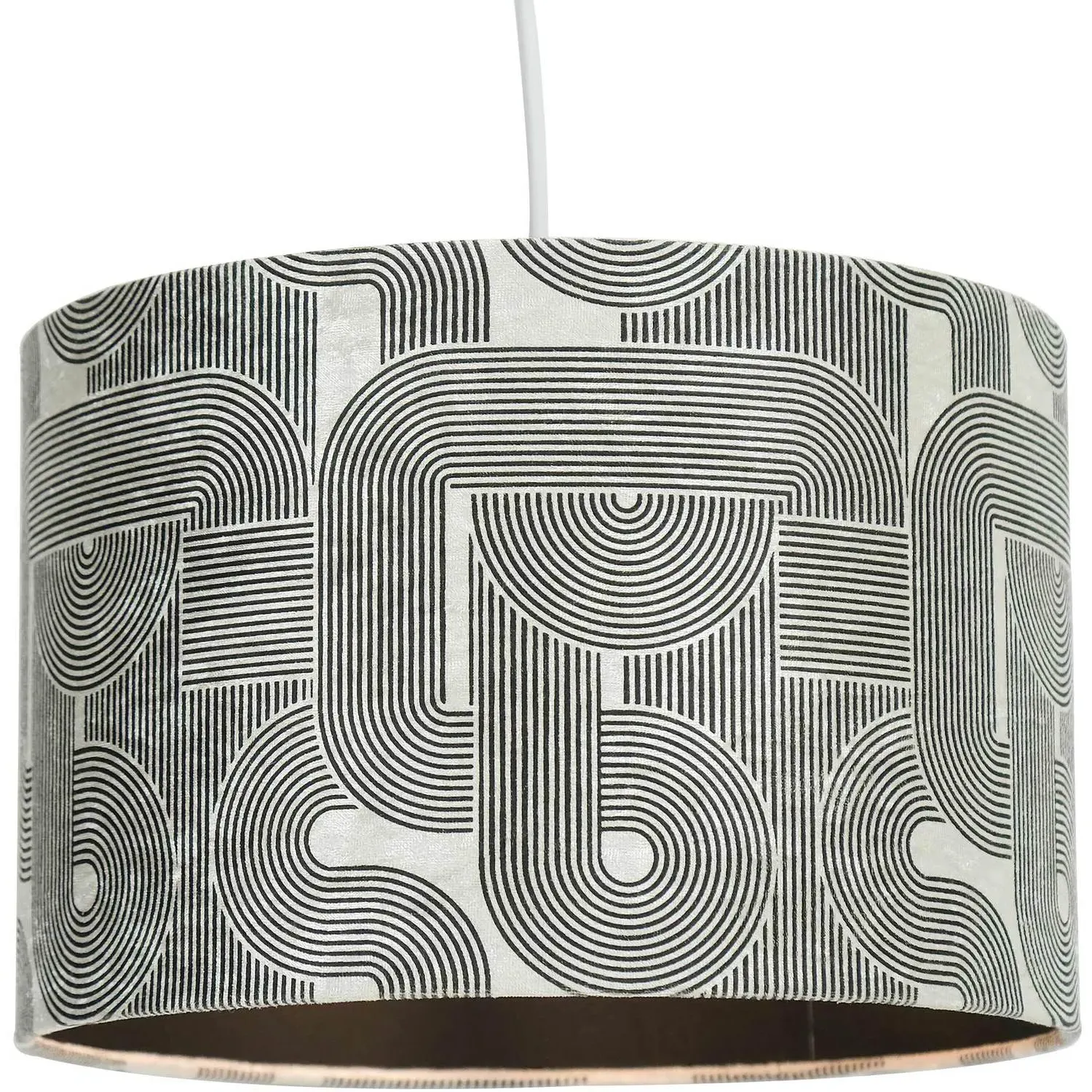 Huxton Abstract Lamp Shade - Black and White