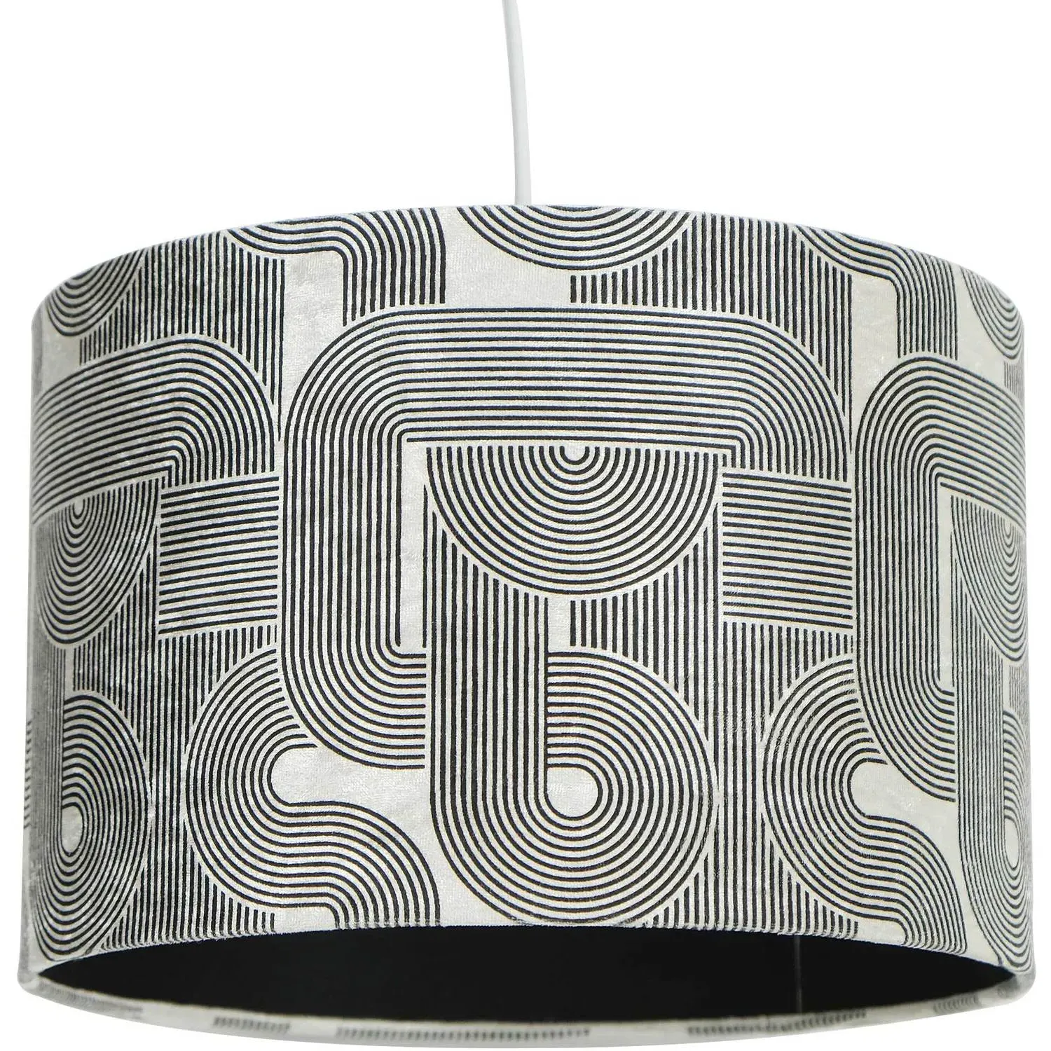 Huxton Abstract Lamp Shade - Black and White image