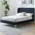 Hyacinth King Size Bed Frame - Navy, Velvet