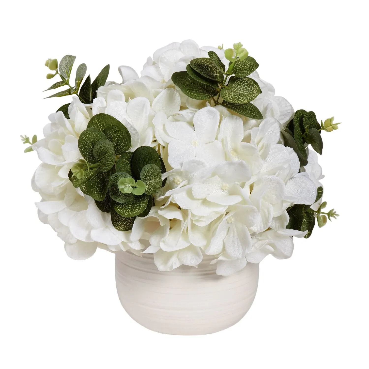 Hydrangea & Eucalyptus Arrangement - White image