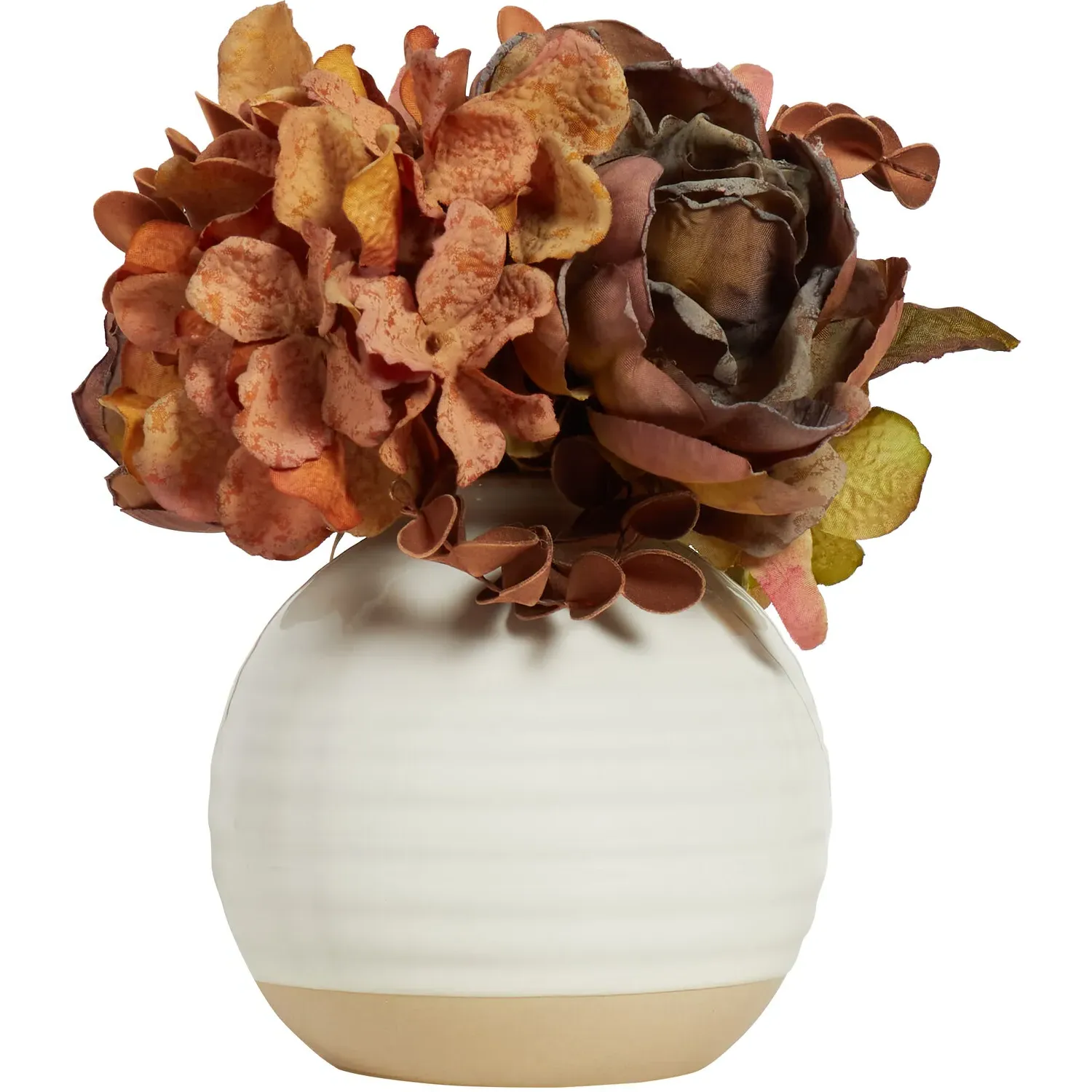Hydrangea Vase Arrangement - Burnt Orange