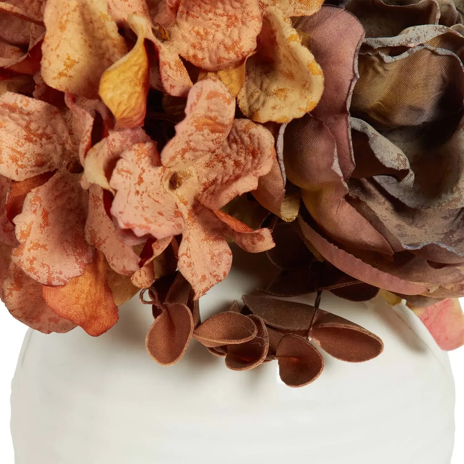 Hydrangea Vase Arrangement - Burnt Orange