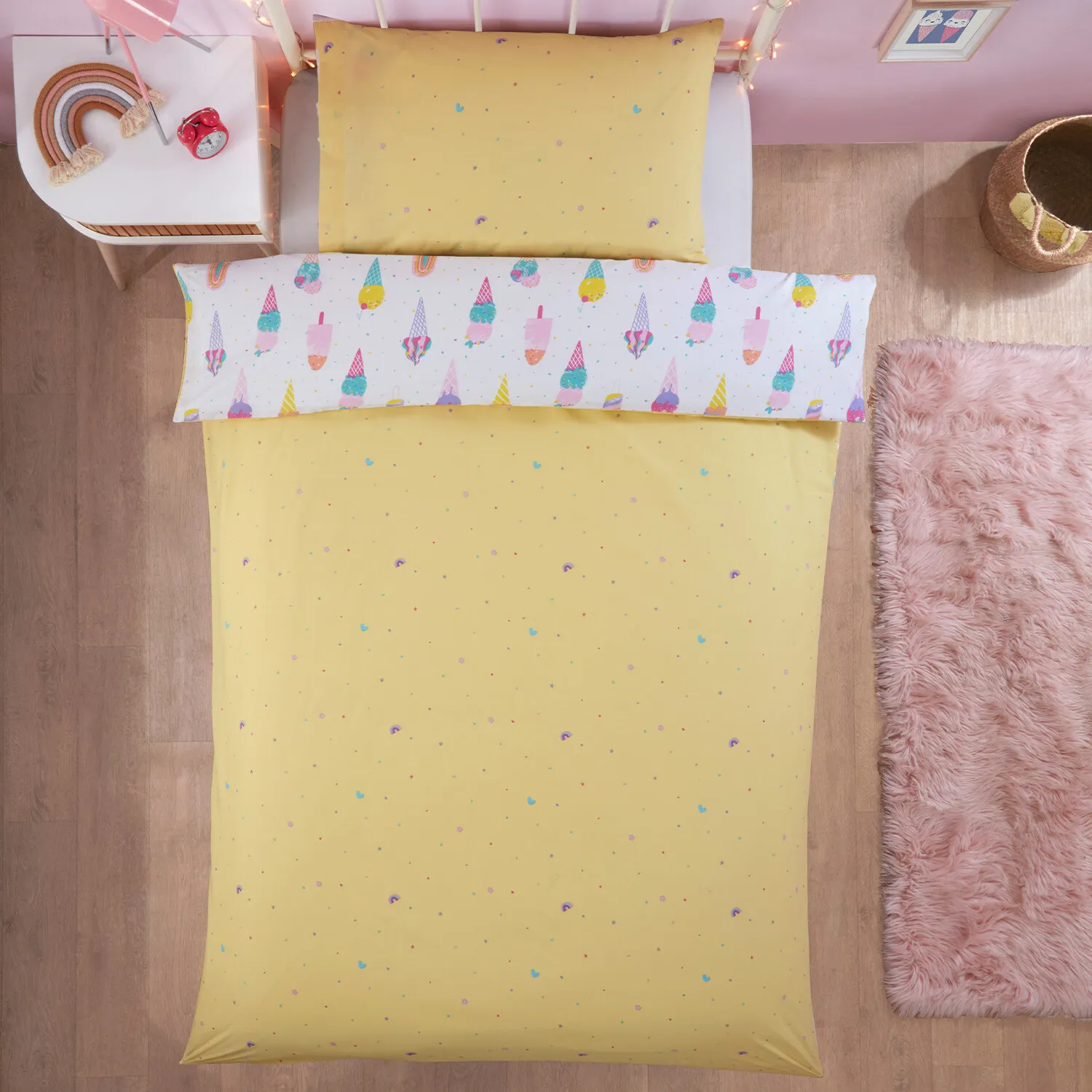 Ice Cream Single Duvet Cover Set - Multi