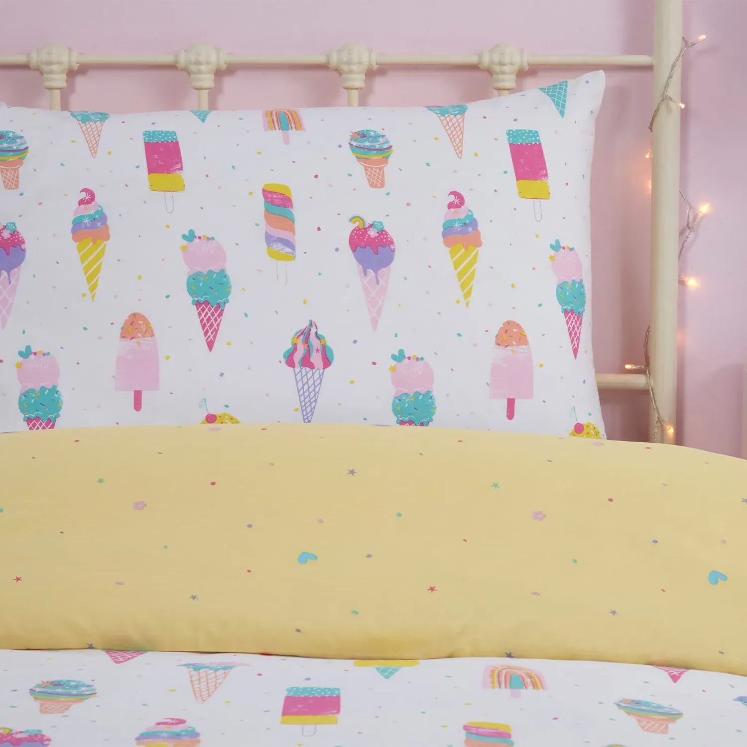 Ice Cream Single Duvet Cover Set - Multi