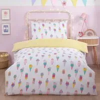 Ice Cream Single Duvet Cover Set - Multi