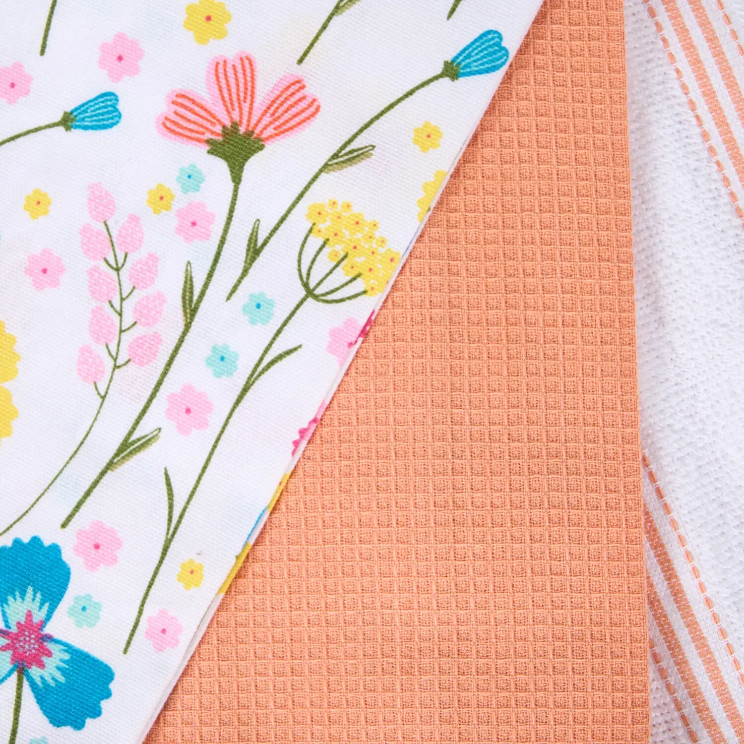 In Bloom Tea Towels 3-Pack - White