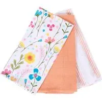 In Bloom Tea Towels 3-Pack - White