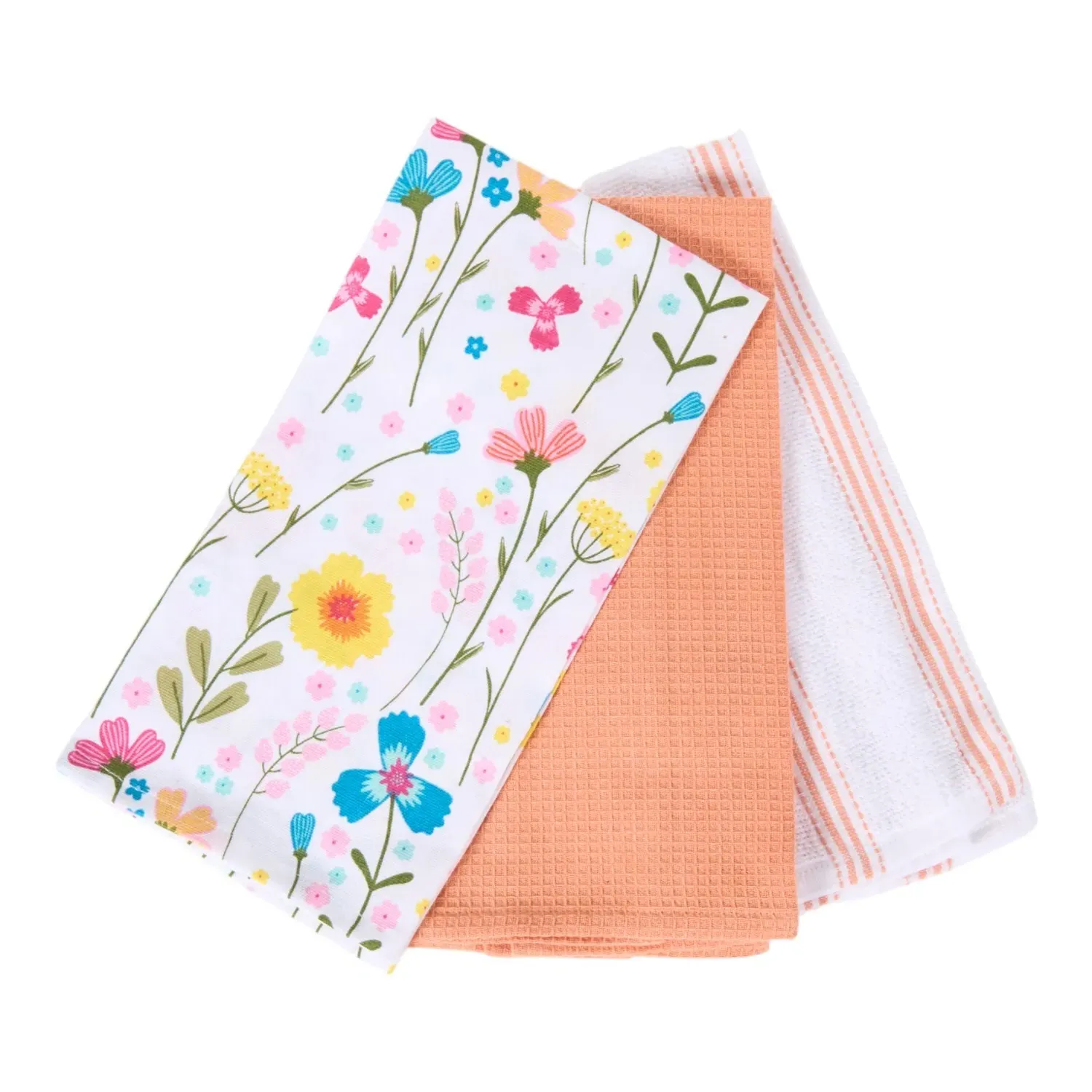 In Bloom Tea Towels 3-Pack - White