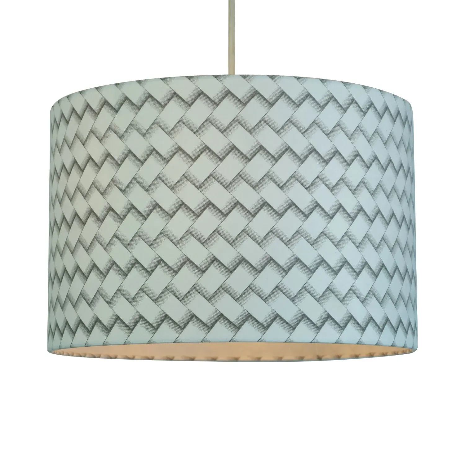 Interlinked Lamp Shade - Monochrome, Faux Suede