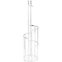 Iron Wire Toilet Roll Holder - Chrome
