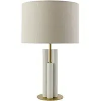 Isadora Table Lamp - White, Gold
