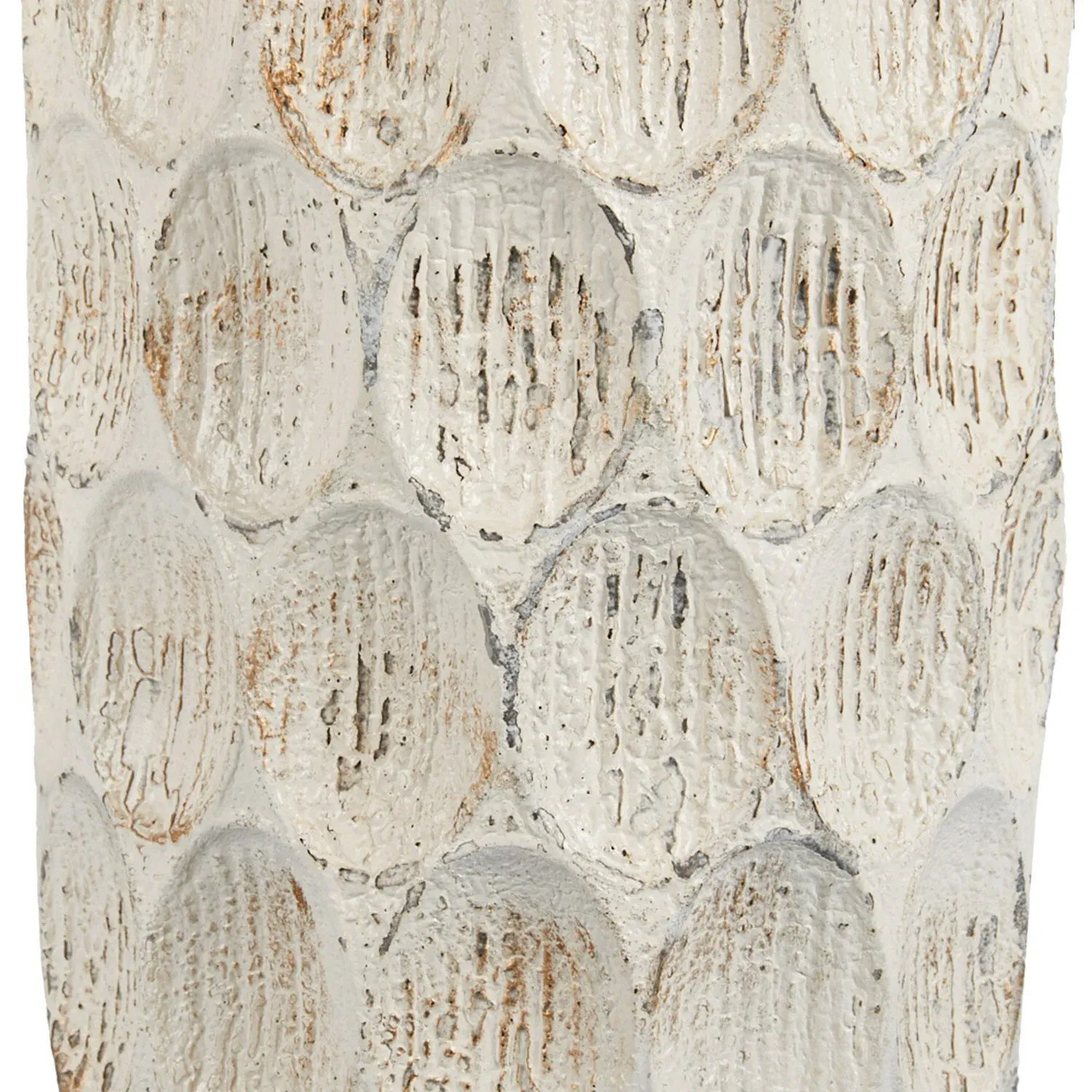 Isla Tall Metal Vase - White