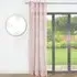 Isobel Tufted Stripe Eyelet Voile Curtain - Blush