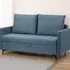 Jasmine 2-Seater Sofa with Storage - Blue, Linen