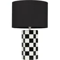 Jaxon Checkered Table Lamp - Black and White