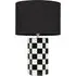 Jaxon Checkered Table Lamp - Black and White