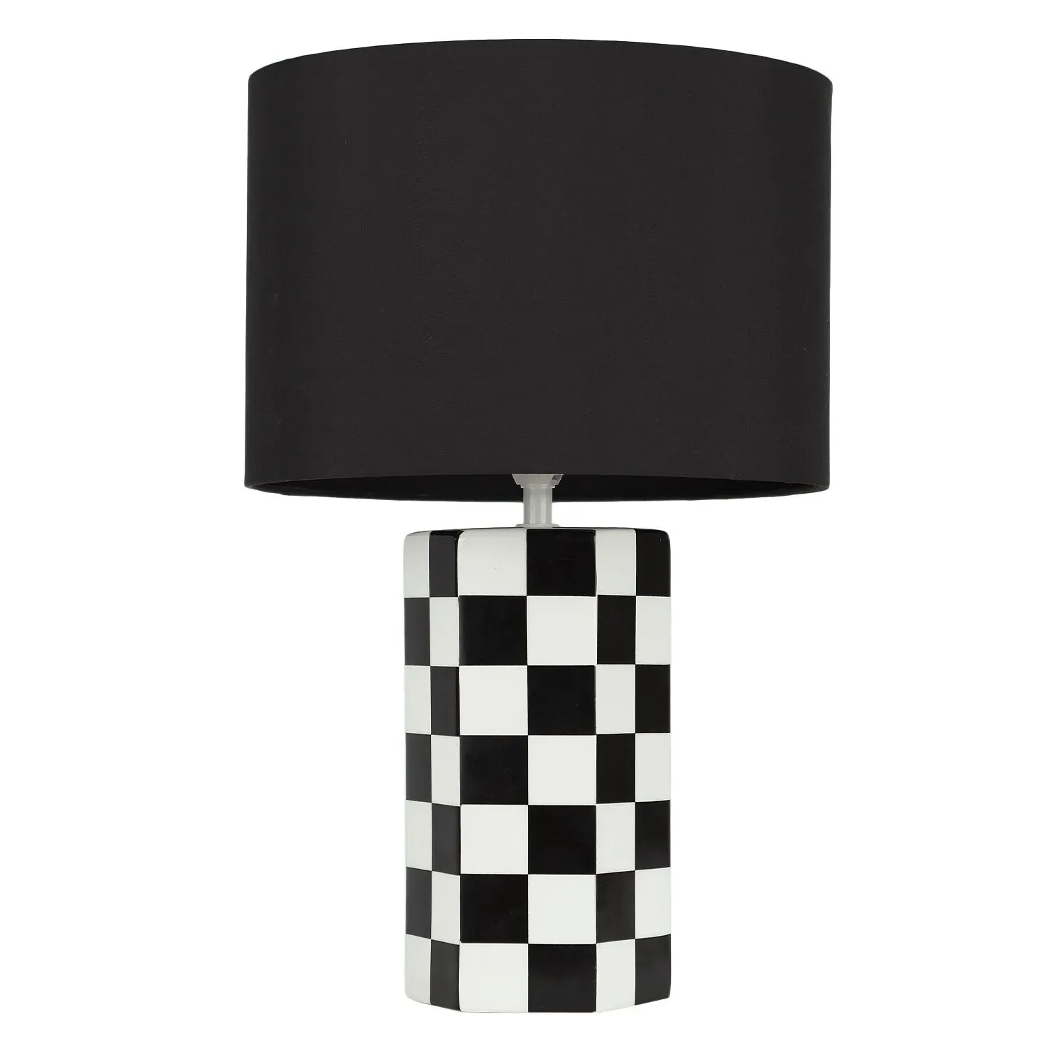 Jaxon Checkered Table Lamp - Black and White