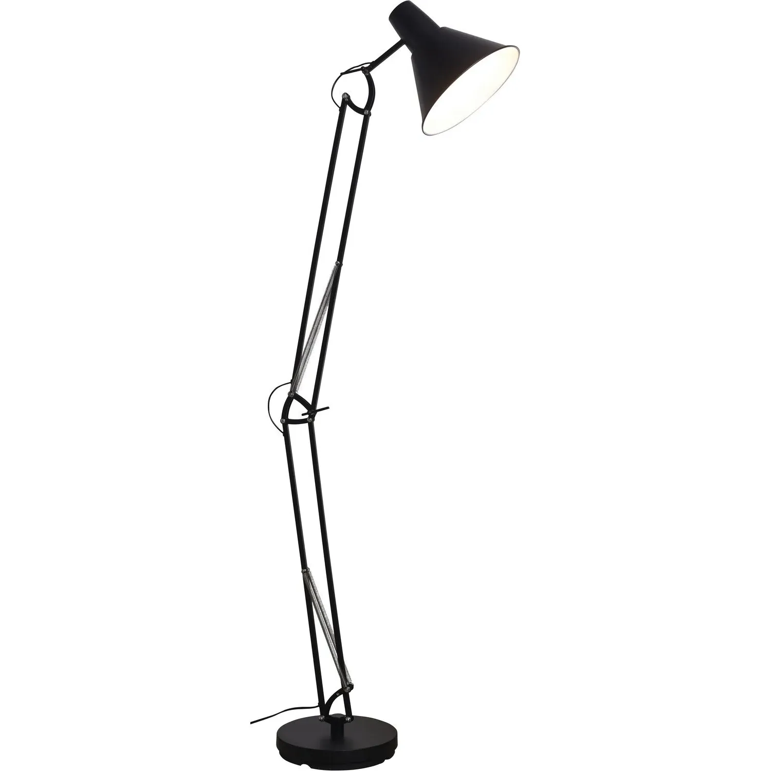 Jenson Adjustable Floor Lamp - Black, Metal