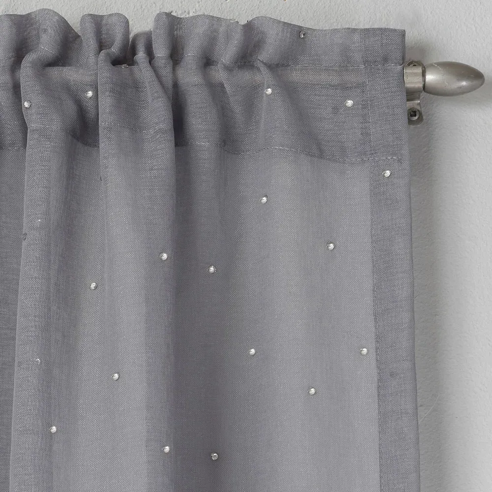 Jewel Curtain Panel - Grey