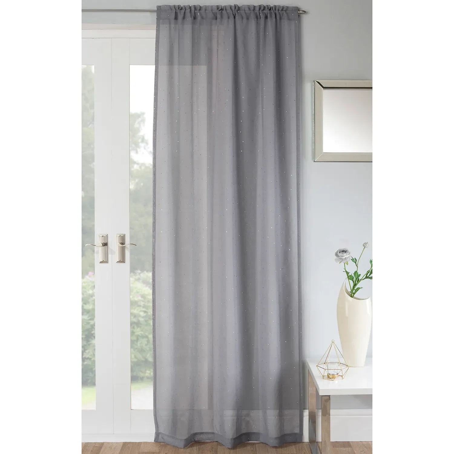 Jewel Curtain Panel - Grey