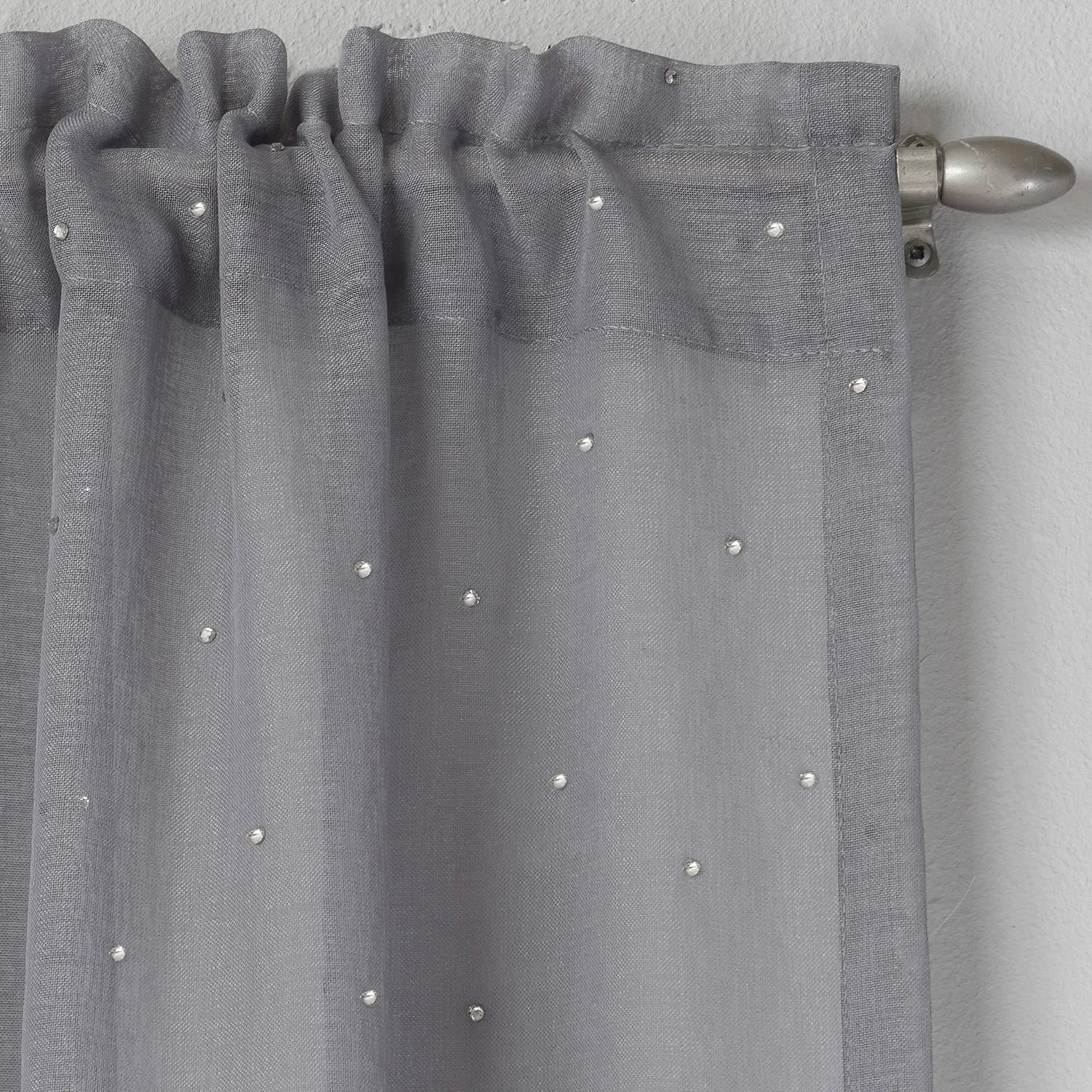 Jewel Curtain Panel - Grey