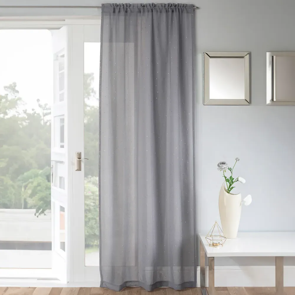Jewel Curtain Panel - Grey