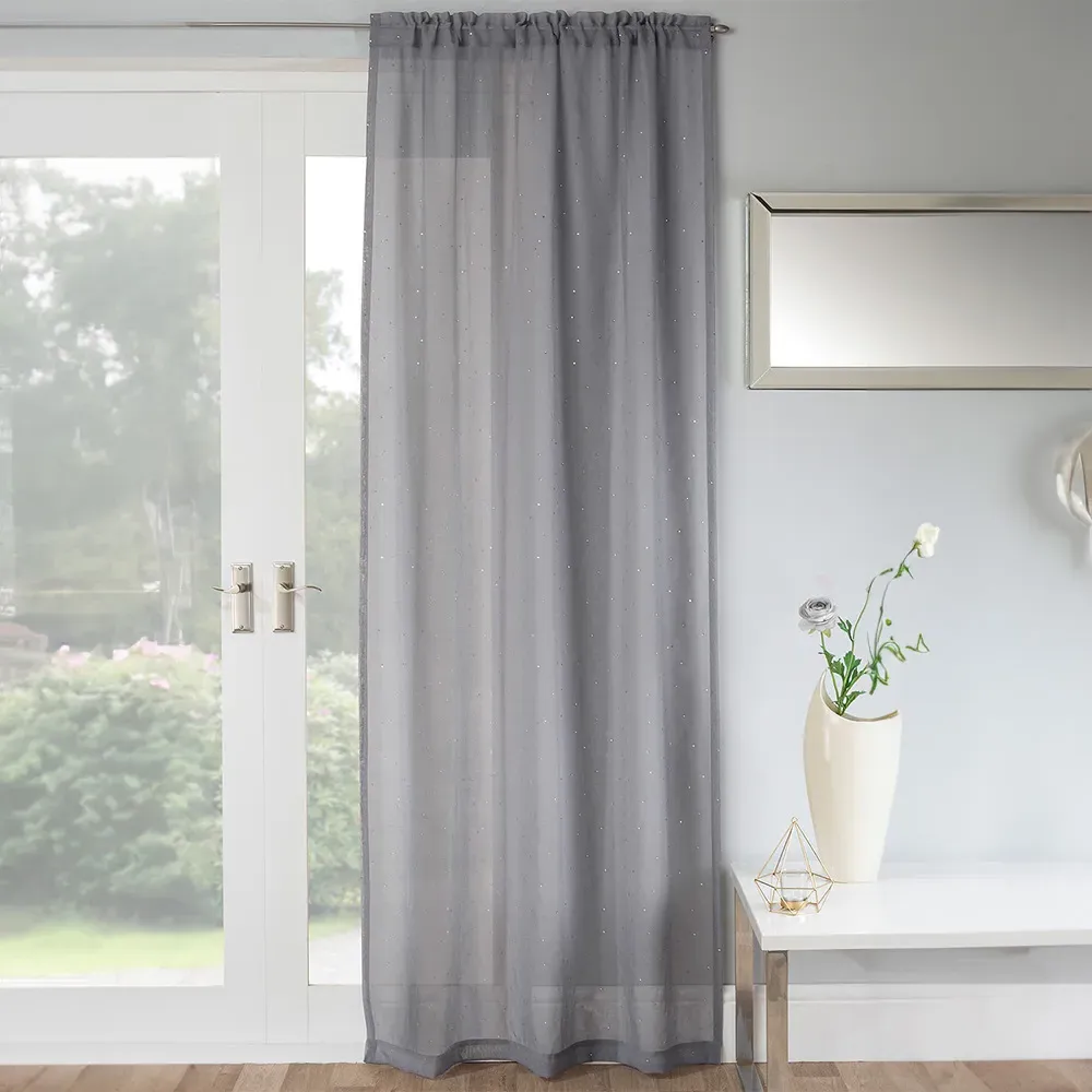 Jewel Curtain Panel - Grey