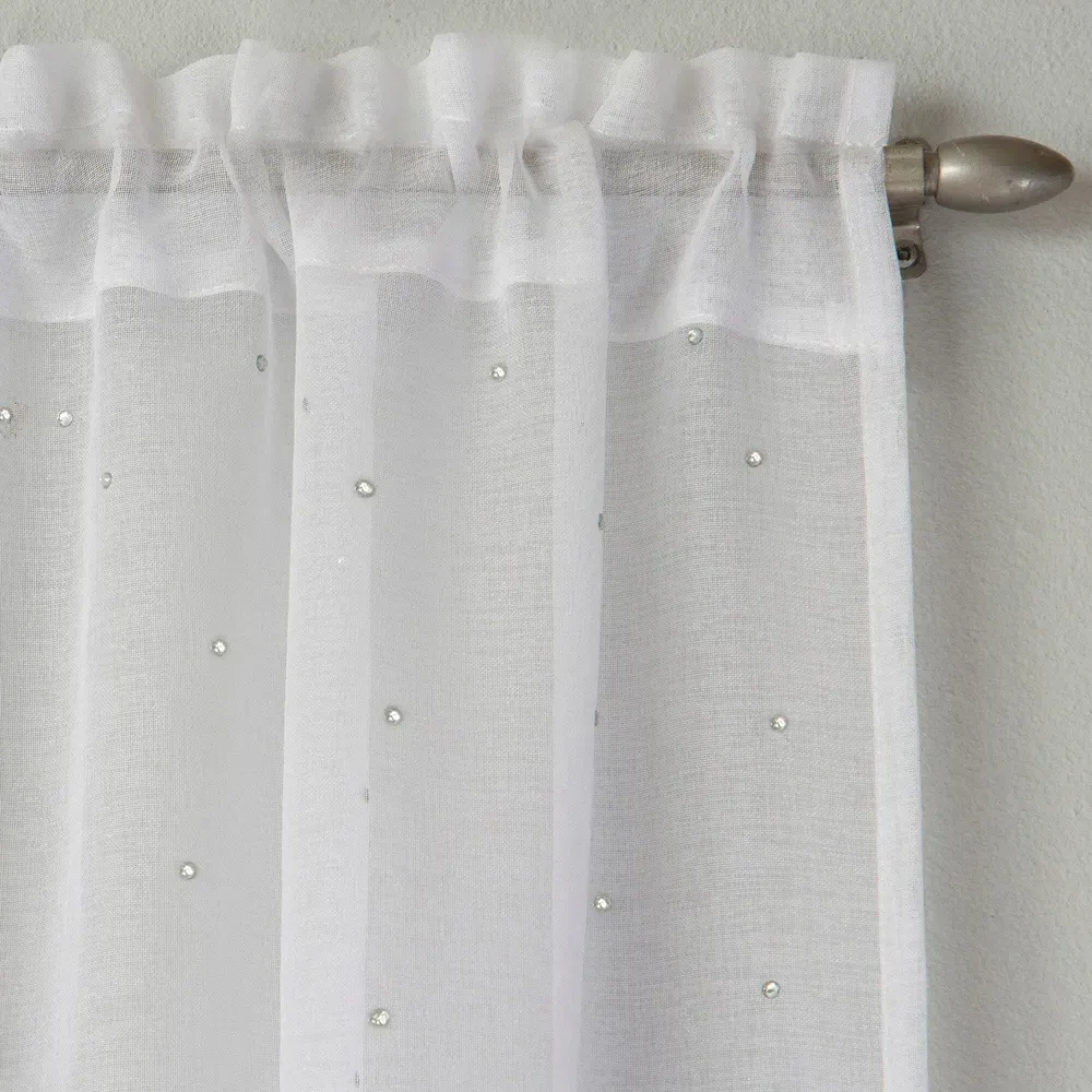 Jewel Curtain Panel - White