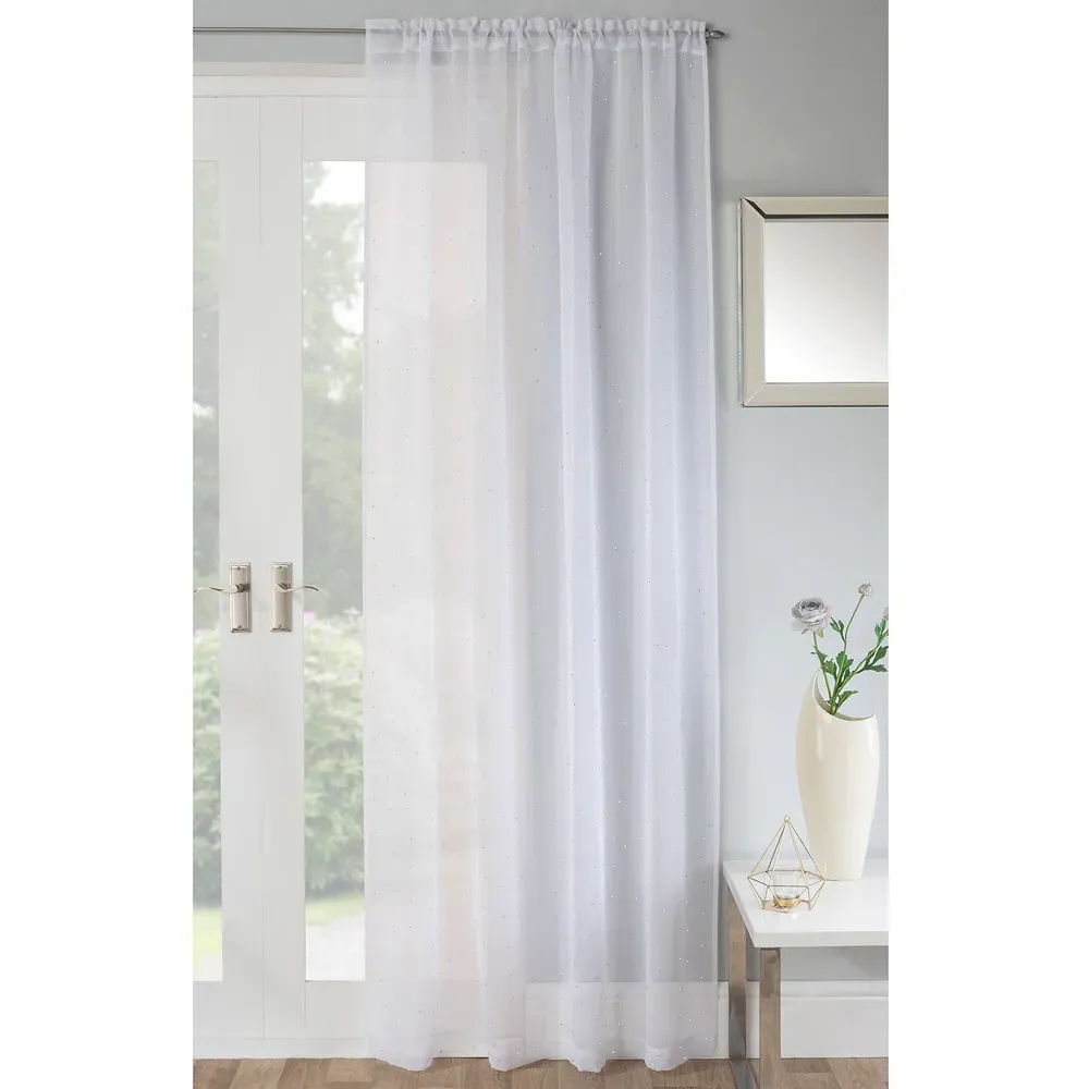 Jewel Curtain Panel - White