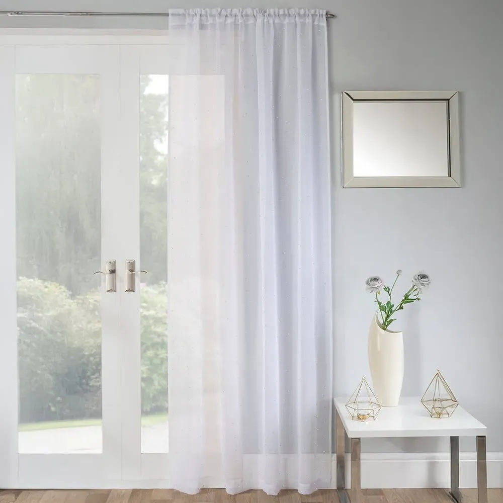 Jewel Curtain Panel - White