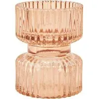 Jewel Ribbed Tealight Holder - Multicolour