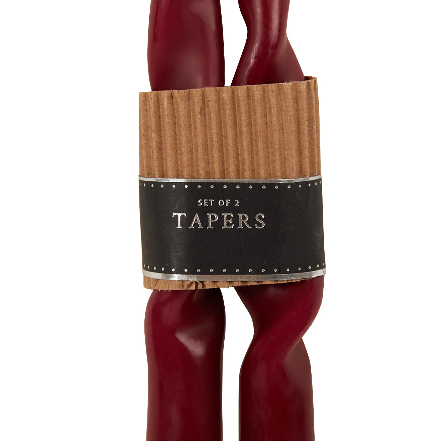 Jewel Twist Taper Candles Set of 2 - Green, Orange, Red