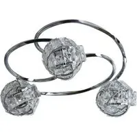 Jewel Twisted 3 Light Ceiling Fitting - Acrylic