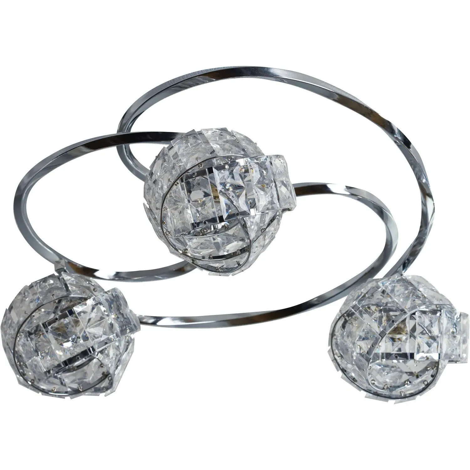 Jewel Twisted 3 Light Ceiling Fitting - Acrylic