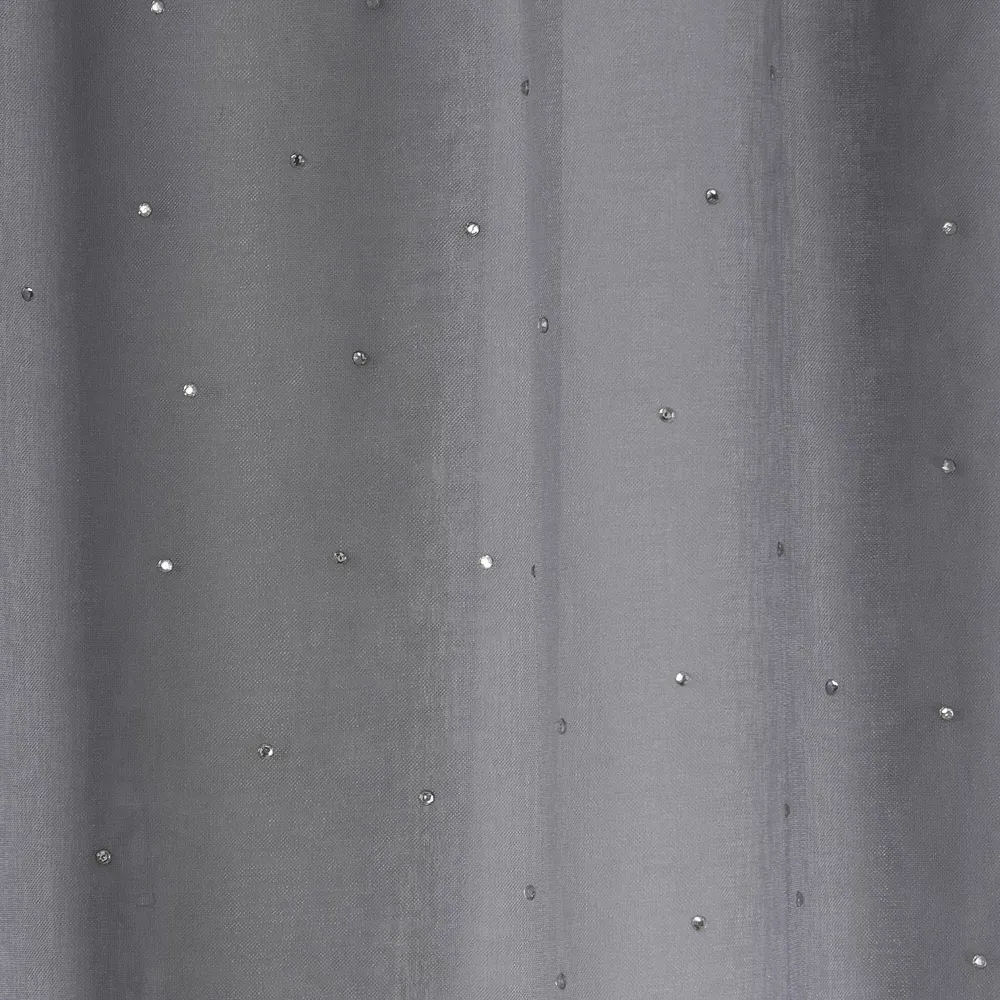 Jewel Voile Curtain Panel - Grey